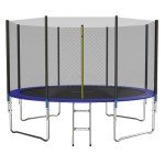 12FT Galactica Round Trampoline with Safety Enclosure