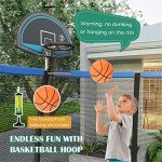 12FT GYMAX Trampoline with Basketball Hoop & Ladder