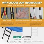12FT GYMAX Trampoline with Basketball Hoop & Ladder