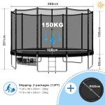 Devoko 12ft Kids Trampoline with Safety Net