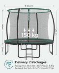 10 ft Kids Trampoline with Enclosure and Ladder