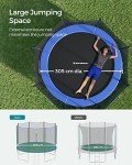 SONGMICS 10 ft Kids Trampoline with Safety Net