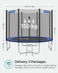 SONGMICS 10 ft Kids Trampoline with Safety Net