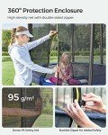 SONGMICS 10 ft Kids Trampoline with Safety Net