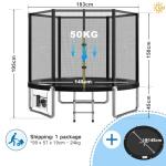 Devoko 6ft Kids Trampoline with Safety Net