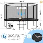 Devoko 12ft Kids Trampoline with Safety Net