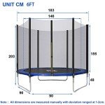 Merax 6FT Kids Trampoline with Safety Net & Ladder