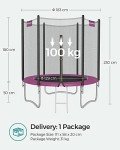 6 ft Kids Trampoline with Enclosure and Safety Pad