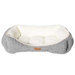 Charlie Range Medium Washable Dog Bed - Grey & Cream