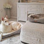 Charlie Range Medium Washable Dog Bed - Grey & Cream
