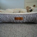 Charlie Range Medium Washable Dog Bed - Grey & Cream