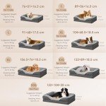 Large Orthopedic Memory Foam Dog Bed with Sides