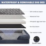JOEJOY XXL Orthopedic Memory Foam Dog Bed, Grey