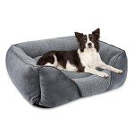 MIXJOY Large Orthopedic Dog Bed - Washable Grey
