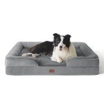 Washable Orthopedic Dog Bed Sofa with Bolster