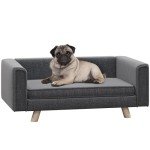 Elevated Dog Sofa Bed with Washable Cushion