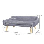 PawHut Soft Dog Sofa Bed with Removable Cover