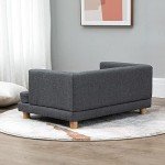 Grey Elevated Dog Sofa Bed for Small Dogs