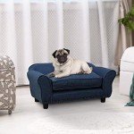 Cozy Blue Pet Sofa Bed with Cushion