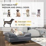 PawHut Removable Cushion Dog Sofa - Grey