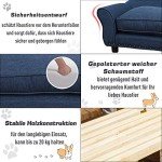 Cozy Blue Pet Sofa Bed with Cushion