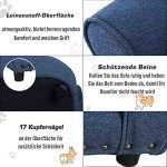 Cozy Blue Pet Sofa Bed with Cushion