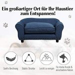 Cozy Blue Pet Sofa Bed with Cushion