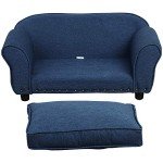 Cozy Blue Pet Sofa Bed with Cushion
