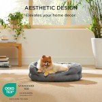 Cozy Round Dog Bed for Small Dogs - Grey
