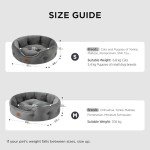 Cozy Round Dog Bed for Small Dogs - Grey