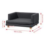 Grey Elevated Dog Sofa Bed for Small Dogs