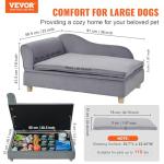 Soft Velvety Dog Sofa Bed for Small Pets
