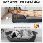 JOEJOY XXL Orthopedic Memory Foam Dog Bed, Grey