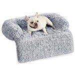 FluffyHug Calming Dog Sofa Bed - Grey