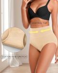 ASIMOON Plus Size High Waisted Tummy Control Briefs