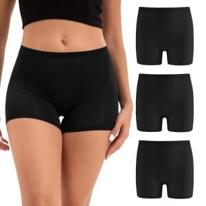 INNERSY Women’s Silky Boyshorts 3-Pack in Black