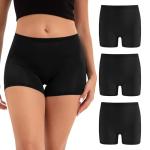INNERSY Women’s Silky Boyshorts 3-Pack in Black