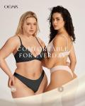 Invisible Seamless Thongs for Women - Black