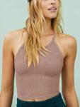 High Neck Longline Sports Bra with Adjustable Straps