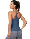MathCat Seamless Women’s Sports Tank Top, Built-in Bra