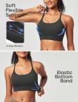 Adjustable Black Sports Bra with Removable Pads