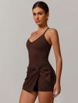 Sleeveless V Neck Tennis Dress with Built-in Bra