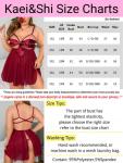 Kaei&Shi Plus Size Burgundy Babydoll Lingerie Set