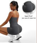 Halter Sports Bra and Biker Shorts Set