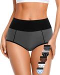 Women's High Waisted Cotton Shaping Panties Pack