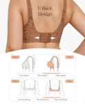 Popilush Wireless Deep V Leopard Print Bras