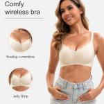 Jasmolly Women's Ultra Soft Wireless T-Shirt Bras