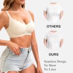 Jasmolly Women's Ultra Soft Wireless T-Shirt Bras