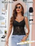 Avidlove V Neck Lace Bralette in Black