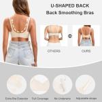 Jasmolly Women's Ultra Soft Wireless T-Shirt Bras